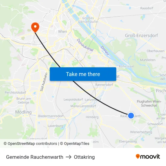Gemeinde Rauchenwarth to Ottakring map