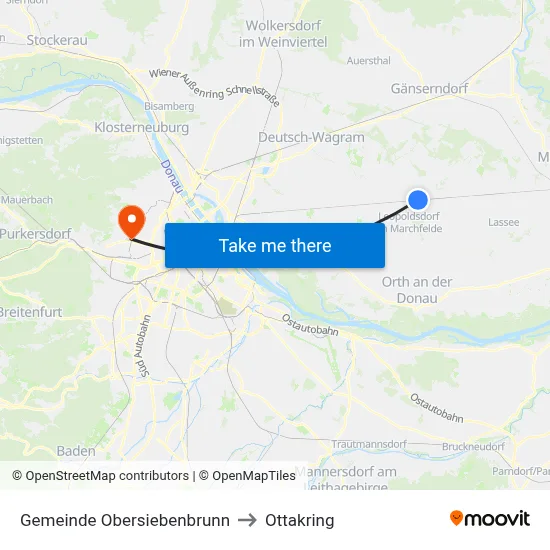 Gemeinde Obersiebenbrunn to Ottakring map