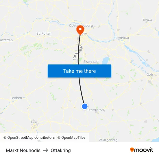 Markt Neuhodis to Ottakring map