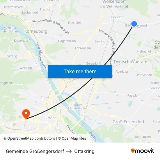Gemeinde Großengersdorf to Ottakring map