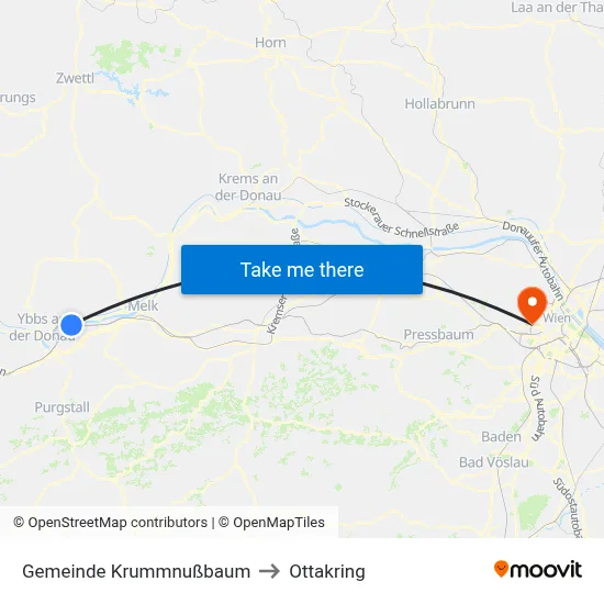 Gemeinde Krummnußbaum to Ottakring map