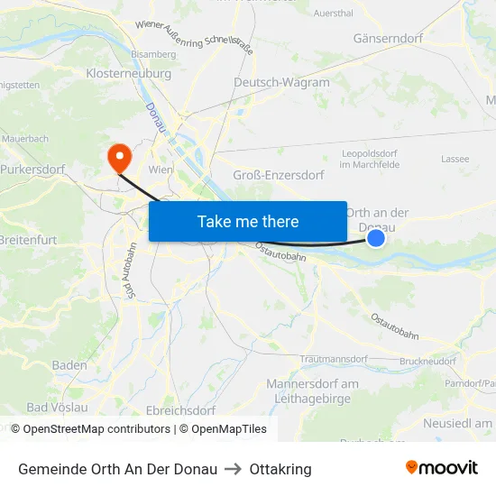 Gemeinde Orth An Der Donau to Ottakring map