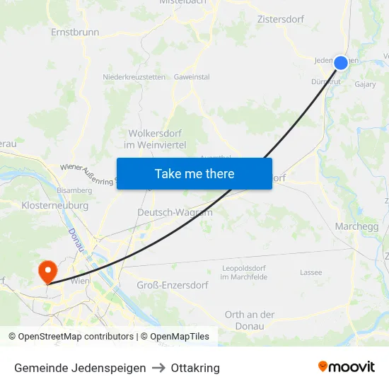 Gemeinde Jedenspeigen to Ottakring map