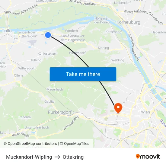 Muckendorf-Wipfing to Ottakring map
