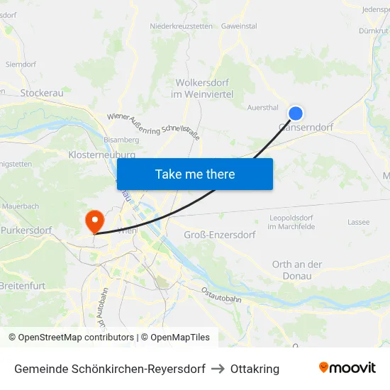 Gemeinde Schönkirchen-Reyersdorf to Ottakring map