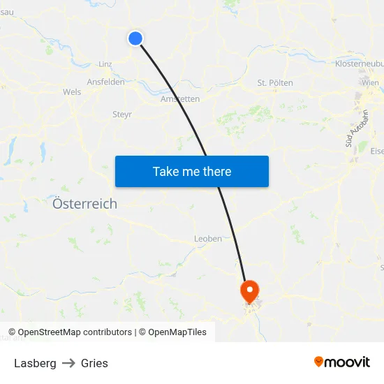 Lasberg to Gries map