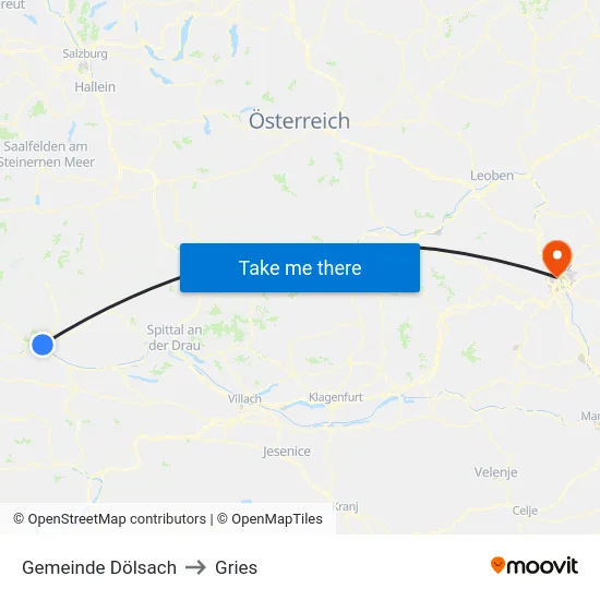 Gemeinde Dölsach to Gries map