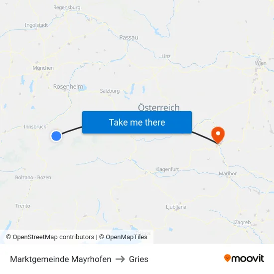 Marktgemeinde Mayrhofen to Gries map