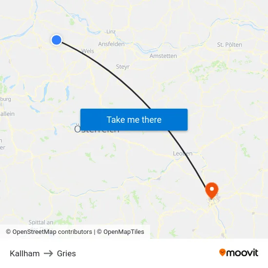 Kallham to Gries map