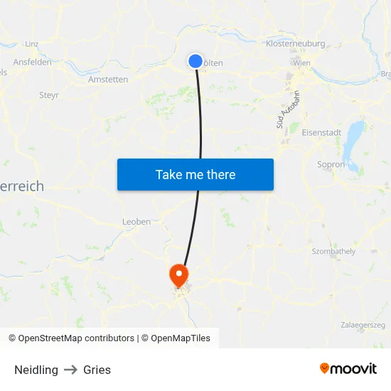 Neidling to Gries map