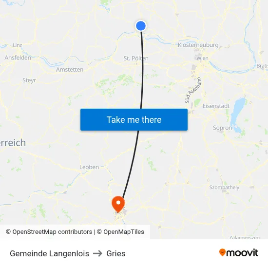 Gemeinde Langenlois to Gries map