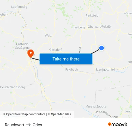 Rauchwart to Gries map