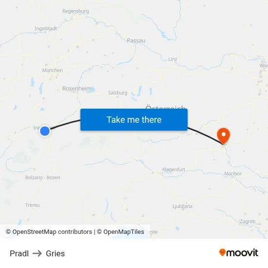 Pradl to Gries map