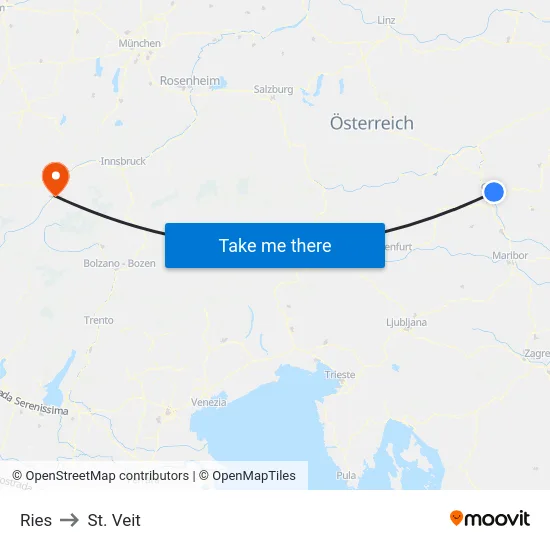 Ries to St. Veit map