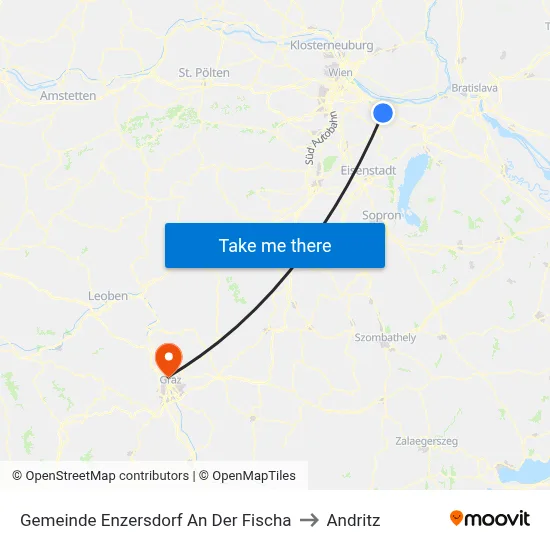 Gemeinde Enzersdorf An Der Fischa to Andritz map