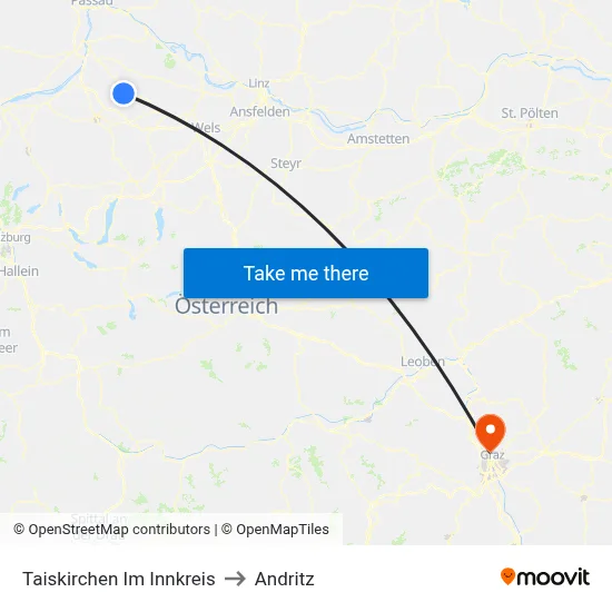 Taiskirchen Im Innkreis to Andritz map