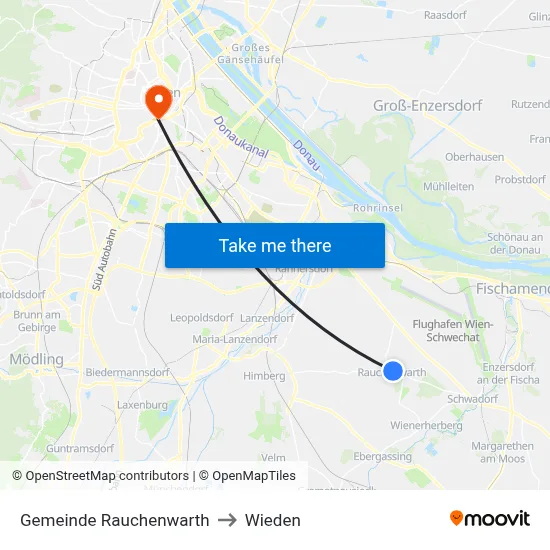 Gemeinde Rauchenwarth to Wieden map