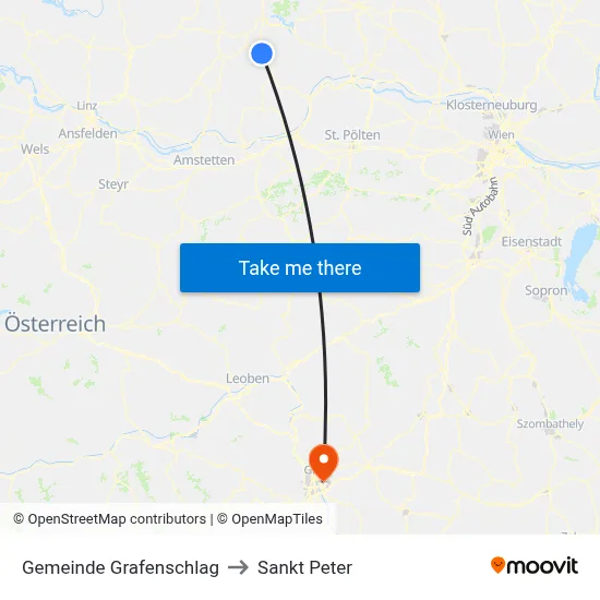 Gemeinde Grafenschlag to Sankt Peter map