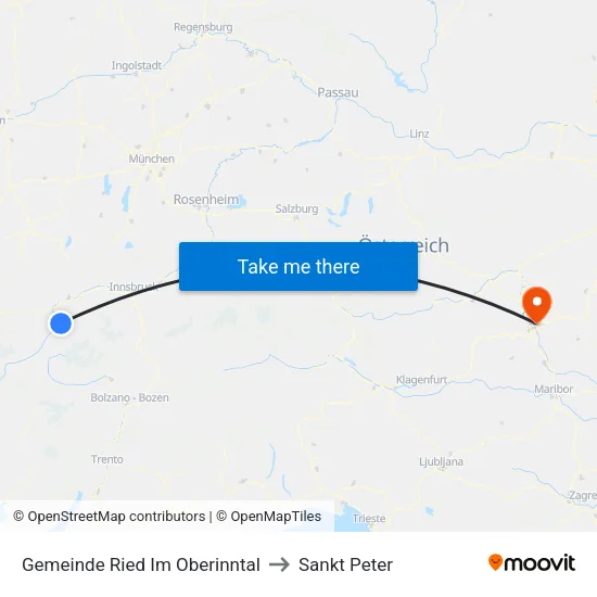 Gemeinde Ried Im Oberinntal to Sankt Peter map