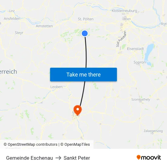 Gemeinde Eschenau to Sankt Peter map
