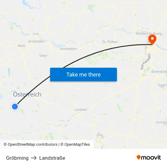 Gröbming to Landstraße map