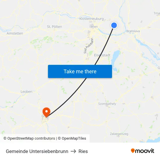 Gemeinde Untersiebenbrunn to Ries map
