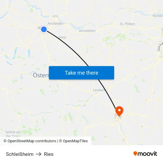 Schleißheim to Ries map