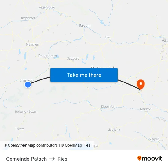 Gemeinde Patsch to Ries map