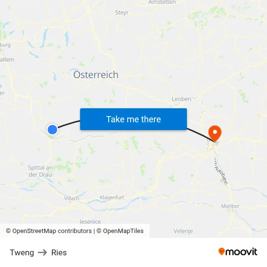 Tweng to Ries map