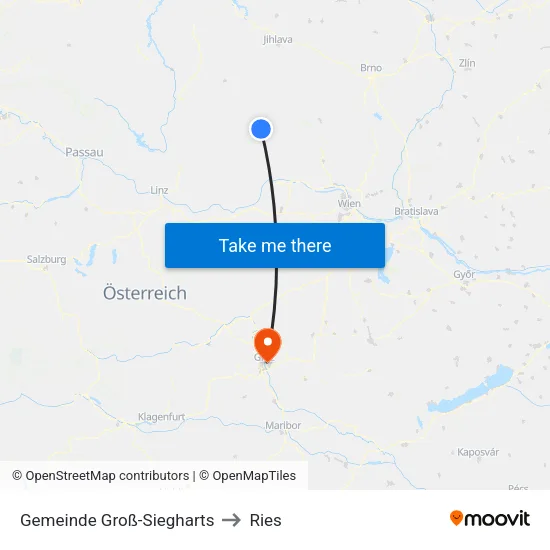 Gemeinde Groß-Siegharts to Ries map