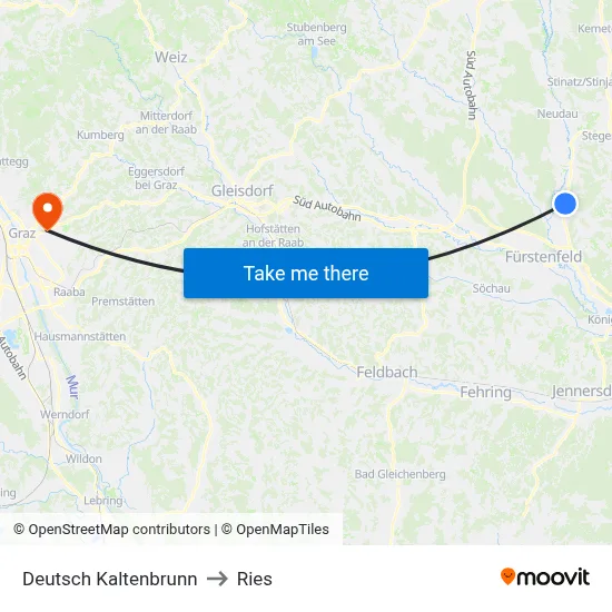 Deutsch Kaltenbrunn to Ries map
