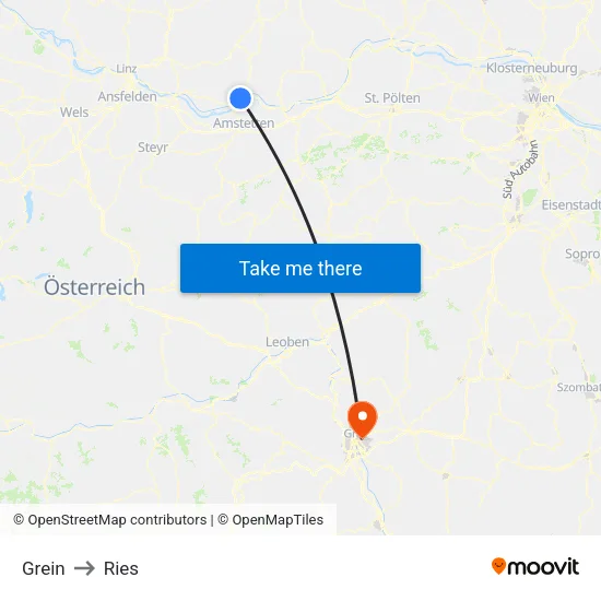 Grein to Ries map