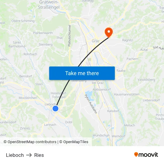 Lieboch to Ries map