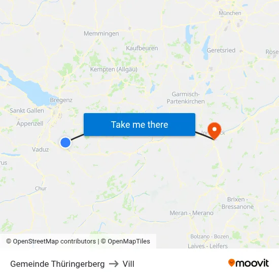 Gemeinde Thüringerberg to Vill map
