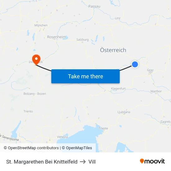 St. Margarethen Bei Knittelfeld to Vill map