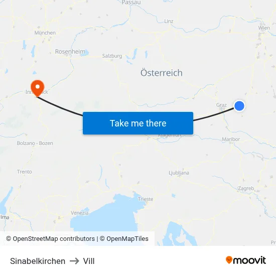 Sinabelkirchen to Vill map