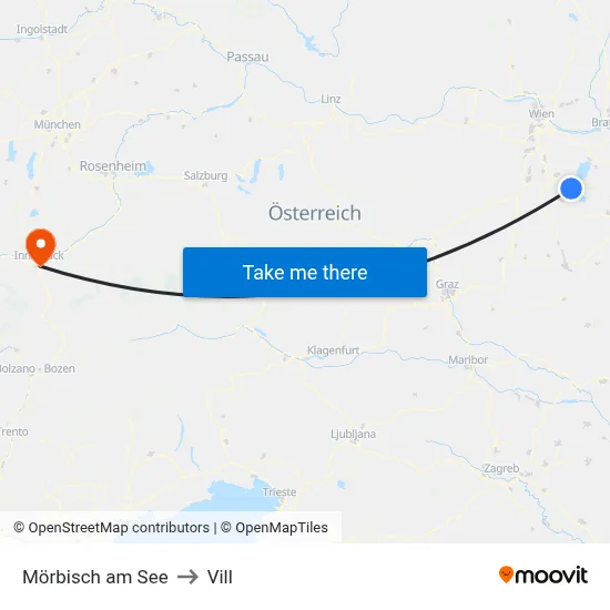 Mörbisch am See to Vill map
