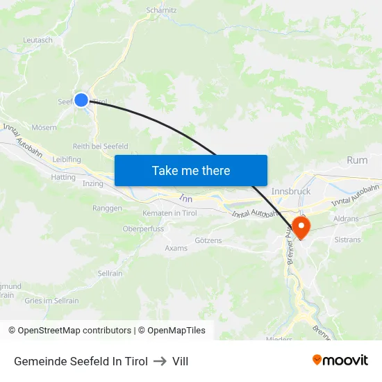 Gemeinde Seefeld In Tirol to Vill map
