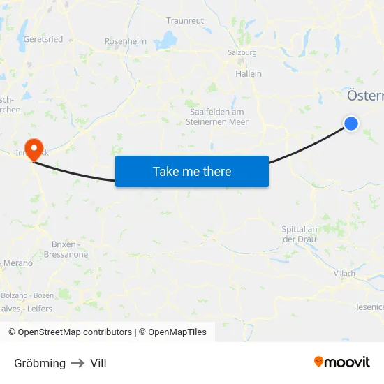 Gröbming to Vill map