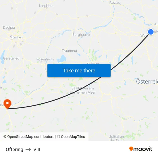 Oftering to Vill map