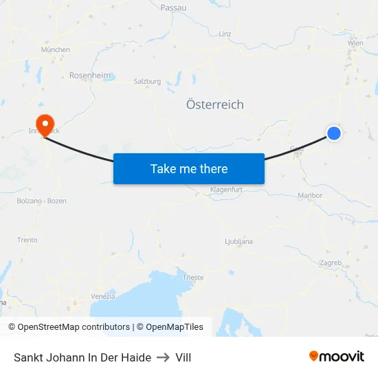 Sankt Johann In Der Haide to Vill map