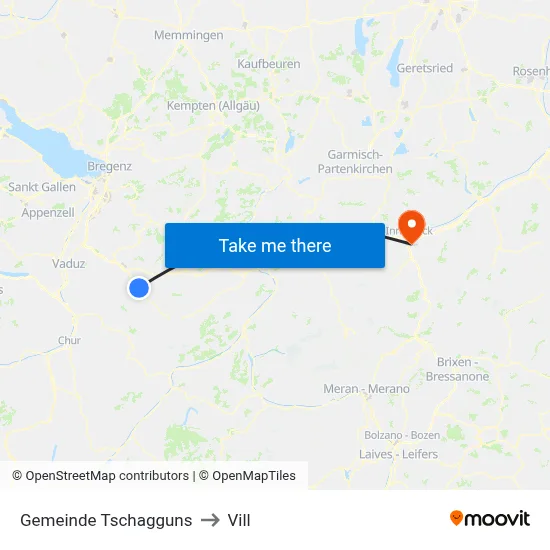 Gemeinde Tschagguns to Vill map