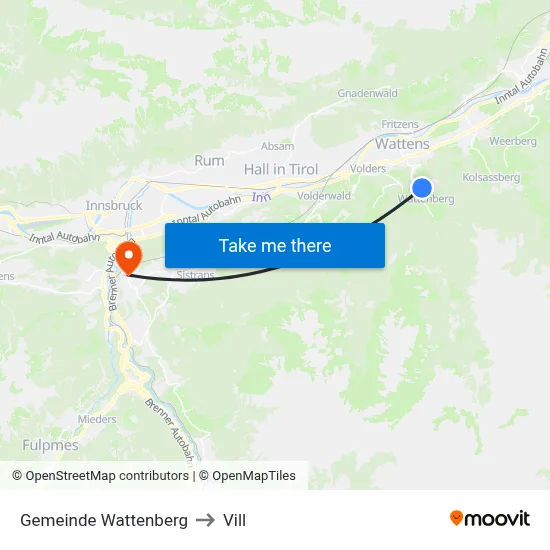 Gemeinde Wattenberg to Vill map
