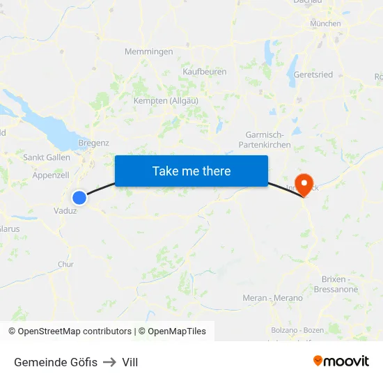 Gemeinde Göfis to Vill map