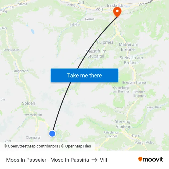 Moos In Passeier - Moso In Passiria to Vill map