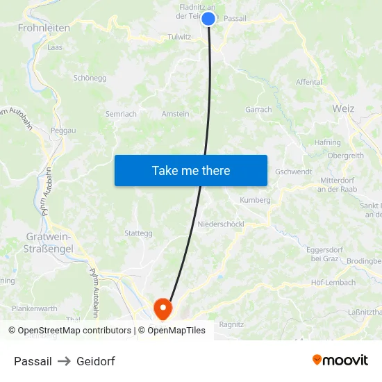 Passail to Geidorf map