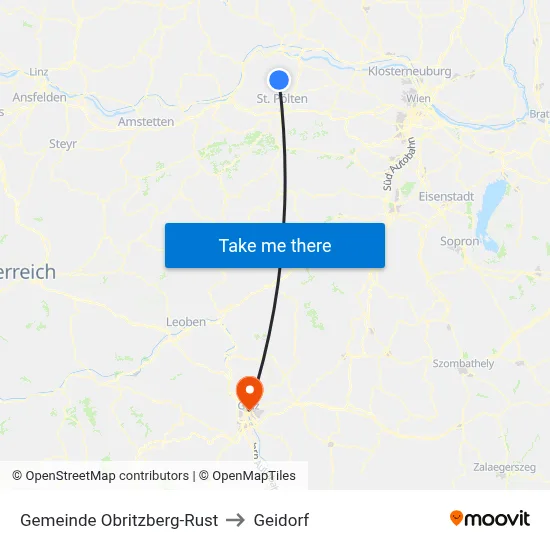 Gemeinde Obritzberg-Rust to Geidorf map