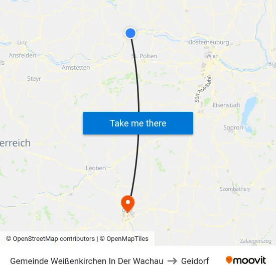 Gemeinde Weißenkirchen In Der Wachau to Geidorf map