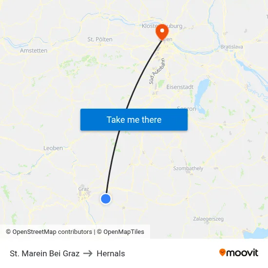 St. Marein Bei Graz to Hernals map