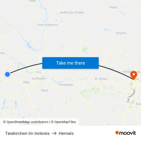 Taiskirchen Im Innkreis to Hernals map